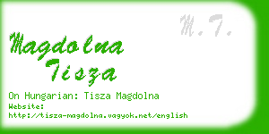 magdolna tisza business card